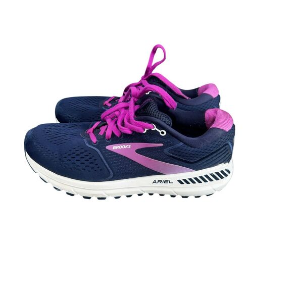 Brooks Ariel 20 Running Shoes WMS 9.5 B Dark Blue Purple Comfort Sneaker Trainer - Picture 1 of 7